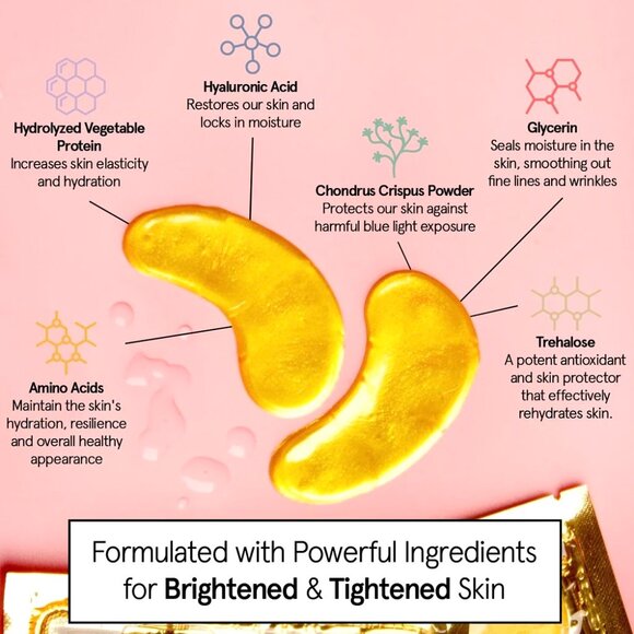 ➡️ 2/$25⬅️ Grace & Stella—Gold ⚡️Energizing⚡️ Eye Masks—6 Pairs *New* - Picture 6 of 10